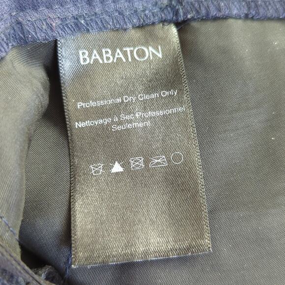 Aritzia Babaton Navy Terado Crepe Cohen Pull On Slim Ankle Pant Size 4 - Picture 4 of 4